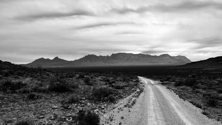 Big Bend in Black and White